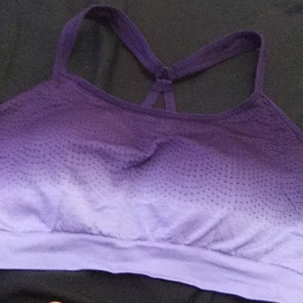 Purple sports bra